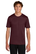 Port & Co Heather Performance Tee PC390 Vintage Athletic Maroon