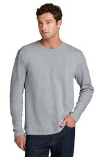 Port & Co Easy Cotton Long Sleeve Tee PC43LS Athletic Heather