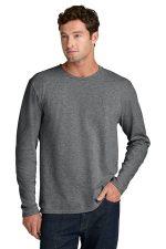 Port & Co Easy Cotton Long Sleeve Tee PC43LS Graphite Heather