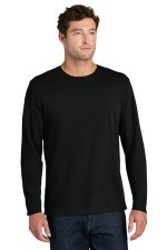 Port & Co Easy Cotton Long Sleeve Tee PC43LS Jet Black
