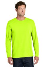 Port & Co Easy Cotton Long Sleeve Tee PC43LS S. Green