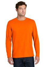 Port & Co Easy Cotton Long Sleeve Tee PC43LS S. Orange