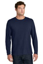 Port & Co Easy Cotton Long Sleeve Tee PC43LS True Navy