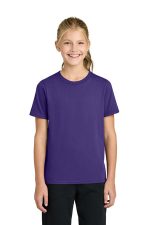 Port & Co Youth Easy Cotton Tee PC43Y Team Purple