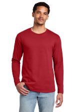 Port & Co Long Sleeve Fan Favorite Tee. PC450LS Team Cardinal