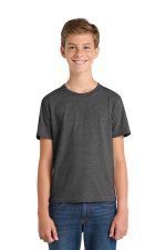 Port & Co Youth Fan Favorite Tee. PC450Y Dark Heather Grey