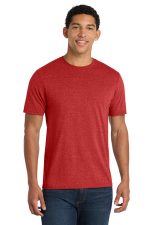 Port & Co Fan Favorite Blend Tee. PC455 Bright Red Heather