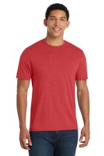 Port & Co Fan Favorite Blend Tee. PC455 Team Cardinal Heather
