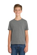 Port & Co Youth Fan Favorite Blend Tee. PC455Y Graphite Heather