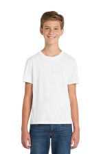 Port & Co Youth Fan Favorite Blend Tee. PC455Y White