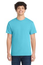 Port & Co Core Cotton Tee. PC54 Aquatic Blue