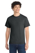Port & Co Core Cotton Tee. PC54 Black Heather