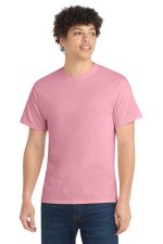 Port & Co Core Cotton Tee. PC54 Candy Pink