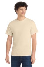 Port & Co Core Cotton Tee. PC54 Creme
