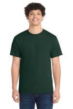 Port & Co Core Cotton Tee. PC54 Dark Green