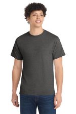 Port & Co Core Cotton Tee. PC54 Dark Heather Grey