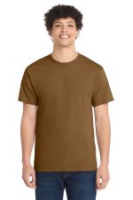 Port & Co Core Cotton Tee. PC54 Duck Brown