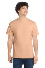 Port & Co Core Cotton Tee. PC54 Heathered Dusty Peach