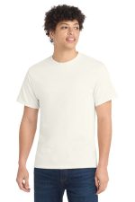 Port & Co Core Cotton Tee. PC54 Ivory