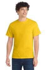 Port & Co Core Cotton Tee. PC54 Lemon Yellow