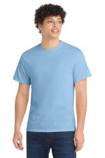 Port & Co Core Cotton Tee. PC54 Light Blue