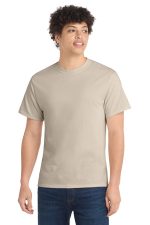 Port & Co Core Cotton Tee. PC54 Light Sand
