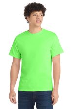 Port & Co Core Cotton Tee. PC54 Neon Green