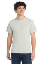 Port & Co Core Cotton Tee. PC54 Oatmeal Heather
