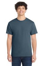 Port & Co Core Cotton Tee. PC54 Steel Blue