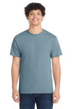 Port & Co Core Cotton Tee. PC54 Stonewashed Blue