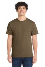 Port & Co Core Cotton Tee. PC54 Woodland Brown
