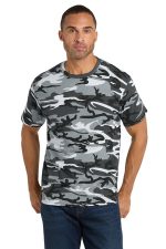 Port & Co Core Cotton Camo Tee. PC54C Winter Camo