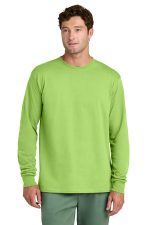 Port & Co Long Sleeve Core Cotton Tee. PC54LS Lime