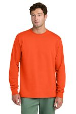 Port & Co Long Sleeve Core Cotton Tee. PC54LS Orange