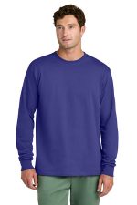 Port & Co Long Sleeve Core Cotton Tee. PC54LS Purple