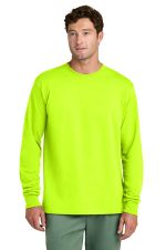 Port & Co Long Sleeve Core Cotton Tee. PC54LS S. Green