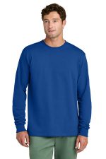 Port & Co Long Sleeve Core Cotton Tee. PC54LS True Royal