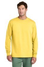 Port & Co Long Sleeve Core Cotton Tee. PC54LS Yellow