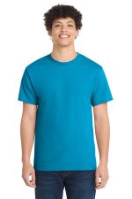 Port & Co Tall Core Cotton Tee PC54T Neon Blue