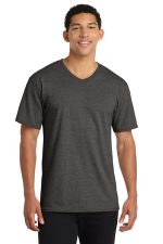Port & Co Core Cotton V-Neck Tee. PC54V Dark Heather Grey