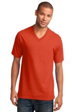 Port & Co Core Cotton V-Neck Tee. PC54V Orange