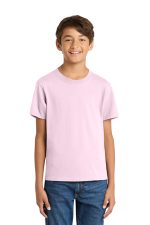 Port & Co Youth Core Cotton Tee. PC54Y Cherry Blossom