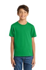 Port & Co Youth Core Cotton Tee. PC54Y Clover Green
