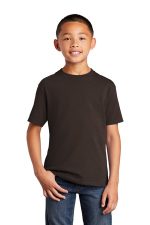 Port & Co Youth Core Cotton Tee. PC54Y Dark Chocolate Brown
