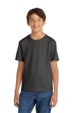 Port & Co Youth Core Cotton Tee. PC54Y Dark Heather Grey