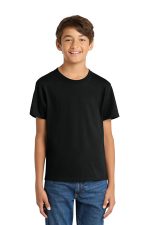 Port & Co Youth Core Cotton Tee. PC54Y Jet Black