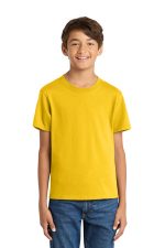 Port & Co Youth Core Cotton Tee. PC54Y Lemon Yellow
