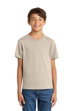 Port & Co Youth Core Cotton Tee. PC54Y Light Sand