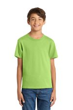Port & Co Youth Core Cotton Tee. PC54Y Lime