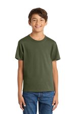 Port & Co Youth Core Cotton Tee. PC54Y Olive Drab Green